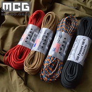 ((10m) US ATWOOD ATW Black Red Ice and Fire Limited Edition 7-Core Paracord 550 Military Specificati