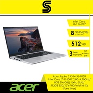 Acer Aspire 5 A515-56-70ZN(Pure Silver)/Intel Core i7-1165G7/8GB D4/512GB SSD/15"6 FHD/MS H&S(OPI)/W