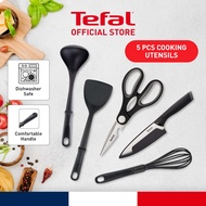Tefal Kitchenware 5 PCS - Utensils (Wok spatula + Ladle Spatula + Kitchen Shears 21cm + Chef Knife 1