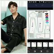 Tracing Pattern Short Sleeve Adult Pajamas Shirt Pattern size S - 3XL