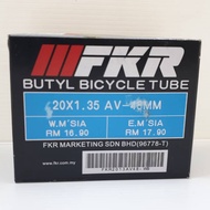 FKR 20x1.35 Av-48mm 20 Inch Rim Bicycle Tube for LAJAK