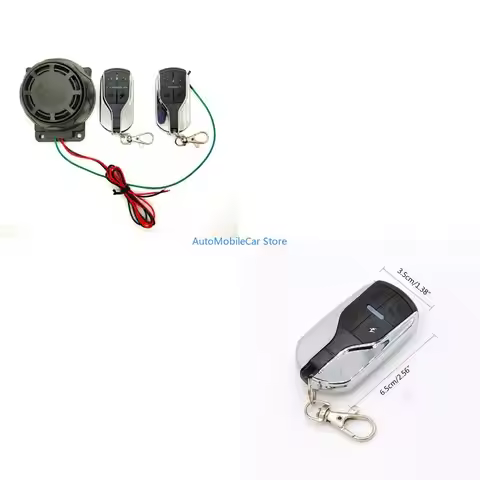 G8TE Motorcycle Bike Scooter Alarm Security System Theft for Protection with 12V Dual Remote Control