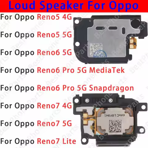 For Oppo Reno5 Reno6 Reno7 Lite Pro 5G MediaTek Snapdragon Bottom Loudspeaker External Speaker Sound