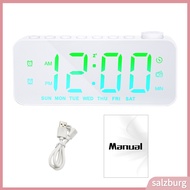   Radio Alarm Clock Led Clock Large Screen Digital Alarm Clock with Fm Radio and Usb Charger 8 Alarm Sounds and Dimmable Led Display Perfect for Students