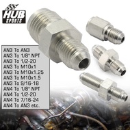 HUB sports 304 Stainless Steel Straight Universal Turbo Oil Feed Adapter AN3 AN4 To Inverted Flare F