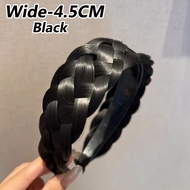 Bando Rambut Wig Lebar Kepang Natural Korea Dewasa Halus Aksesoris Wanita