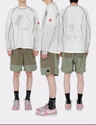 Cav empt C.E MESH RAGLAN COLOUR LONG SLEEVE T 洞洞杉 Opoism Beams Needles