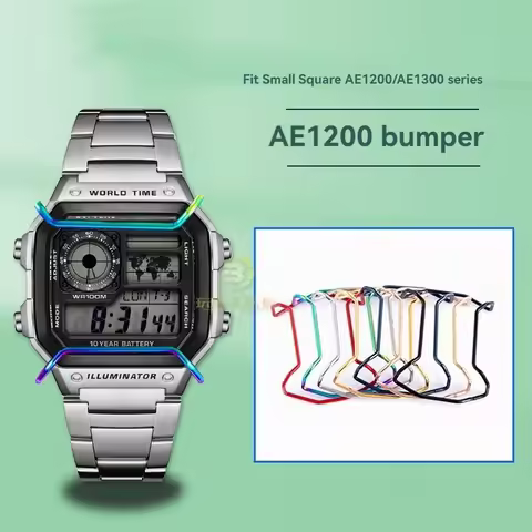For Casio AE-1200 AE-1200WH Protective Bar Bumper AE1200/1300 Series Watch Anti-collision Bumper Sta