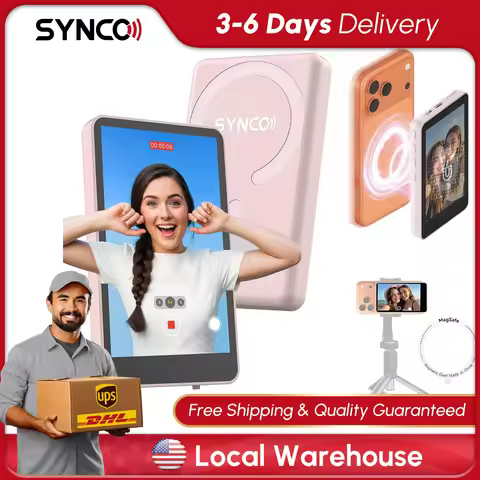 【US STOCK】 SYNCO XView M4 4 Inch Magnetic Vlog Selfie Monitor Screen P2P Wireless Connection Bluetoo
