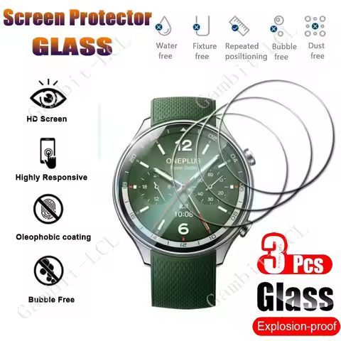 3PCS 9H Tempered Glass Screen Protector For OnePlus Watch 2R Smart Watch One Plus Watch2R 2 R Sport 