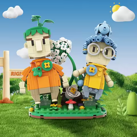 Game Action Characters Husband Cody and Wife Xiaomei With Base Model It Takes Two Game MOC Building 