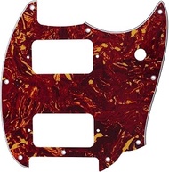 Musiclily Pro 9 Holes Round Corner HH Guitar Pickguard 2 Humbuckers for Squier Bullet Series Mustang