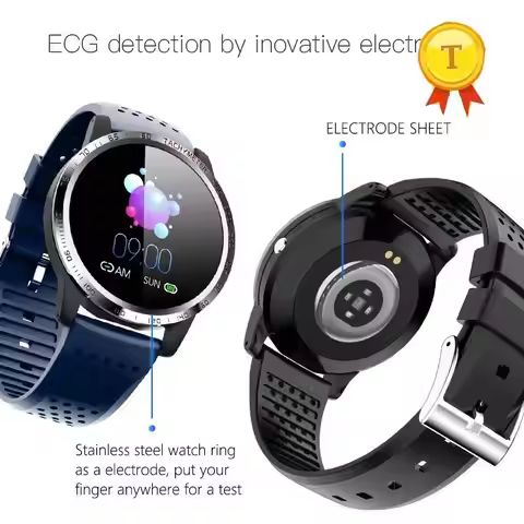 Hot sale bluetooth 4.0 round Smart Watch Men ECG PPG Heart Rate Blood Pressure Monitor IP67 Waterpro