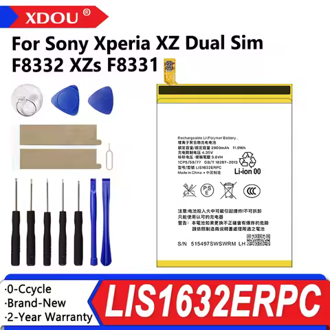 New 2900mAh LIS1632ERPC Replacement Battery For Sony Xperia XZ Dual Sim F8332 XZs F8331 LIS1632ERPC 