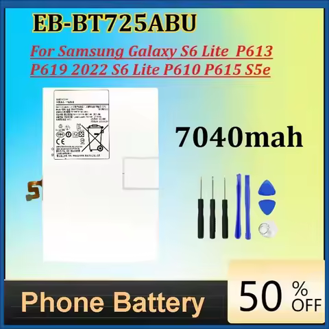 7040mah EB-BT725ABU Tablet Battery for Samsung Galaxy S6 Lite P613 P619 2022 S6 Lite P610 P615 S5e R