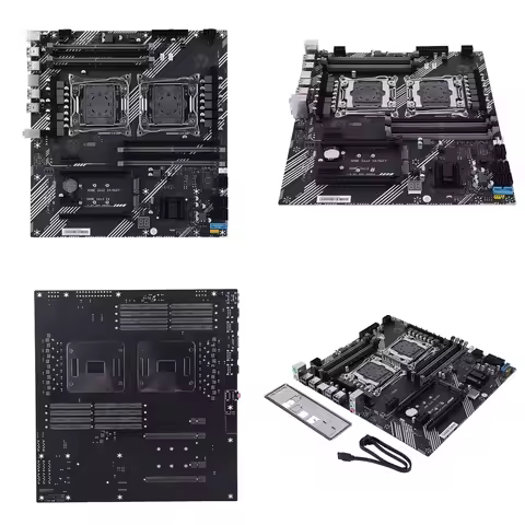 X99 Dual Desktop Motherboard 8 DDR4 Memory Slot Computer Motherboard USB 3.0 USB 2.0 M.2 NVME SATA 3