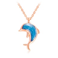CHOW TAI FOOK 18K/750 Rose Gold Necklace - Dolphin E127983