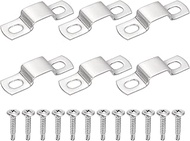QUARKZMAN Pack of 6 U-shaped square tube clamps, 20 x 10 mm, U-shape bracket, 304 stainless steel, s