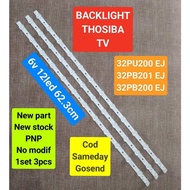 Led lamp bl backlight tv tosiba 32pb200 32pb201 32pb200ej 32pu200ej 32pu200 32pb201ej 12led 6v