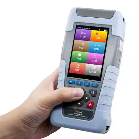 [100% New] Grandway OTDR Singlemode Fiber Optic Reflectometer Touch Screen VFL OLS OPM Otdr Ethernet