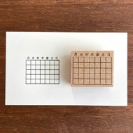 月曆 S 英文版 手帳印章 橡膠印章 行事曆 日記 日本製 b-022
