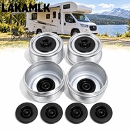 LAKAMLK 4PCS Trailer Hub Dust Cap, with Rubber Plug Heavy Duty Trailer Axle Dust Cap, Durable 2.44 I