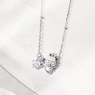BADBADTZ系列-酷企鵝莫桑石單鑽純銀項鍊
