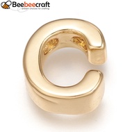 1pc Brass Long-Lasting golden Letter.C C: 9x7.5x3mm Hole: 1.5mm