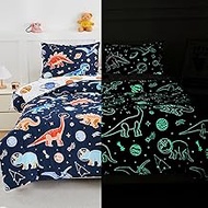 NTBED Dinosaur Kids Comforter Set Queen Size 5 Pieces Bed in A Bag for Boys Girls,Glow in The Dark S