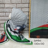 hijab jilbab denay palestina jumbo uk 130x130 voal motif jumbo