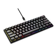 7MIC GEAR【Bestseller】Red Switch Mechanical Keyboard 61/68 Keys RGB Mixed Light Type-C, Wired Gaming 