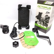 9NINE 2A 2 IN 1 USB CHARGER BRACKET HANDPHONE HOLDER BRACKET AND CHARGER HP CHARGER UNIVERSAL MOTORC