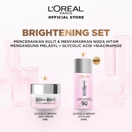 [PAKET HEMAT 2Pcs] LOreal Paris Glycolic Bright Glowing Set 2Pcs Skincare Kit Untuk Mencerahkan: Ser