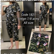 Suit, jogger7/8, Army, 2 piece set women, set clothes