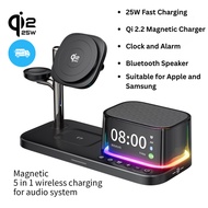 SG Stock | 5-in-1Wireless Charger 25W Fast Charging Dock for iPhone, Samsung, Apple Watch, Clock, Sp