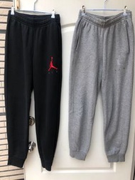 Nike Air Jordan 縮口運動長褲 棉褲 黑色(M)+灰色(S)