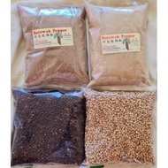 Serbuk/biji Lada Putih/Hitam Sarawak/Pure Sand Lada White Pepper Powder/Grain/Black Pepper Powder/Gr