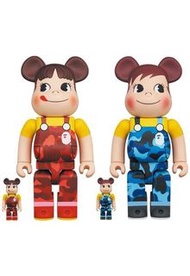 Medicom be@rbrick Meko x Bape 牛奶妹 + 猿人 400% ＆100% bearbrick set