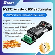 DTECH RS232 to RS485 Converter 24V Opto-Isolated Industrial Surge Protection Bidirectional