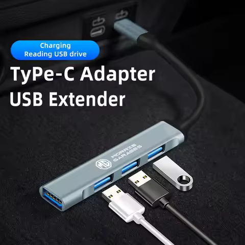 3 Port USB Type C HUB 3.0/2.0 OTG Adapter Car Accessories For Morris Garages MG MG3 MG5 MG6 MG7 GT G