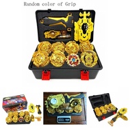 8pcs Golden Beyblade Set Gyro Burst With Launcher Portable Storage Kids Gift Box