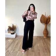 KEMEJA Ax Swirl Longshirt | Fashion Basic Shirt Long Sleeve Top | Women's Blouse | WOMEN'S TOPS | Co