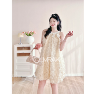 BB1164 ชุดคลุมท้องแฟชั่น ด้านนอกแต่งเป็นงานดอกไม้แบบ 3D