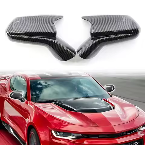 1 Pair Car OX Horn Rearview Mirror Cap Cover For Chevy Camaro SS RS ZL1 LT 2016 2017 2018 2019 2020