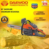 SYK Daewoo DCS4516A 16 Inch Gasoline Chainsaw 2 Stroke Chain Saw Mesin Gergaji Kayu Mesin Potong Kay