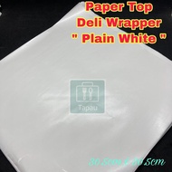 TAPAU - 100PCS ( PLAIN ) WHITE PAPER BURGER / WHITE SANDWICH WRAPPER / DELI WRAPPER / CUSTOMIZE BURG
