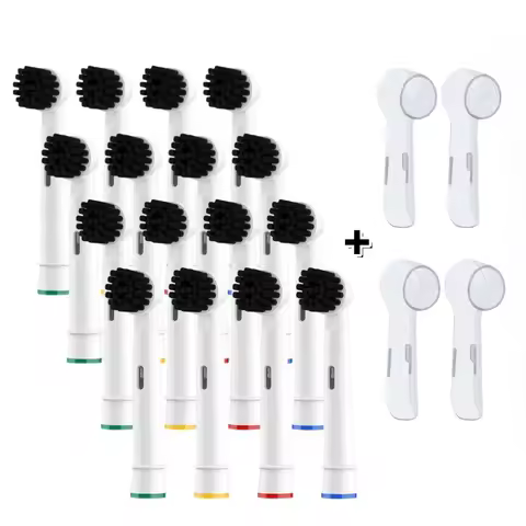 Replacement Brush Heads with Bamboo Charcoal Infused Bristles Fit for Oral B Pro Series 100 500 1000
