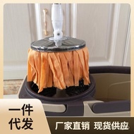 ST/💥PK0KBuckskin Towel Rotating Mop Replacement Head Absorbent Household Hand Wash-Free Mop Head Universal Cotton Thread