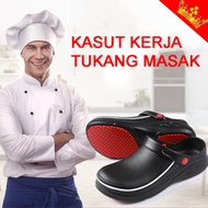 Saiz Besar 36-45 Kasut Kerja Tukang Masak Lelaki / Wanita Plus Size Kalis Air Yang Selesa Bukan Slip