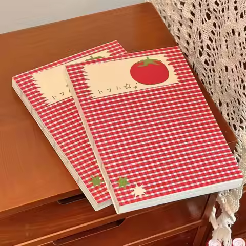 New Tomato Notebook Thick Blank Diary with 78-96 Page Notepads for Writing Drawing Sketching Journal